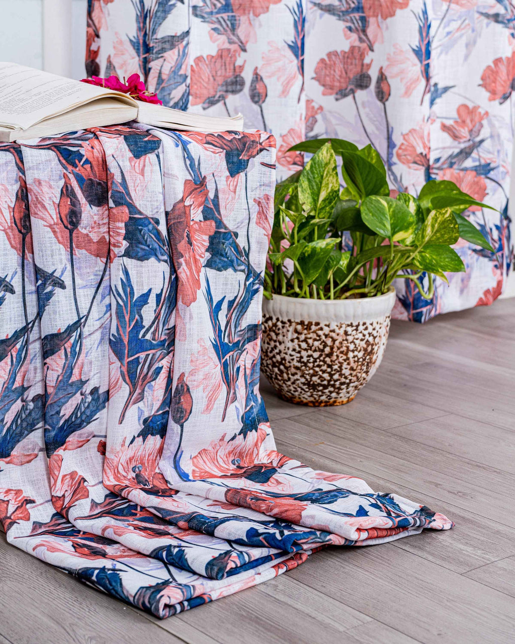Parda online Premium Printed Linen Curtain with Soft & Durable Fabric
