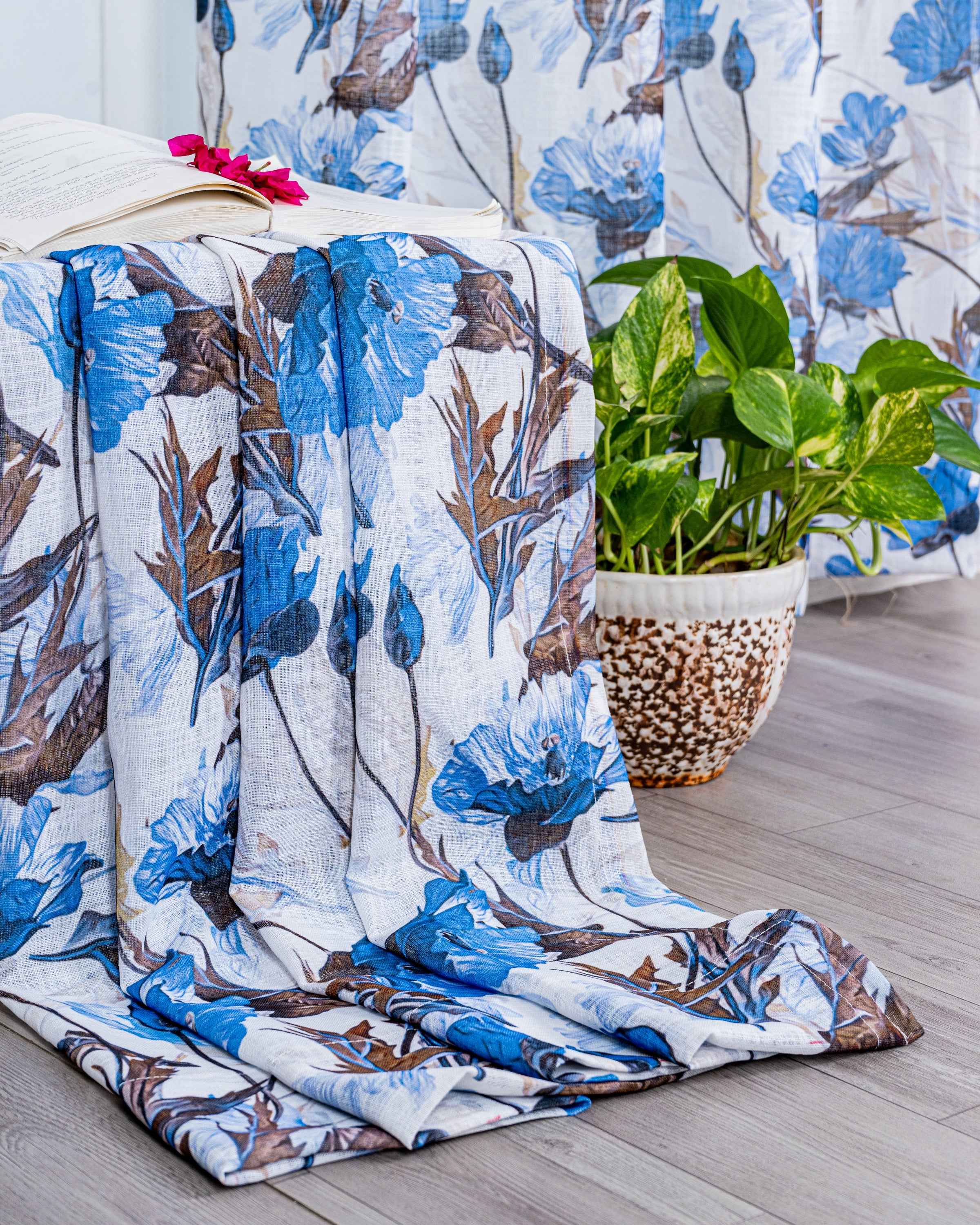 Parda online Premium Printed Linen Curtain with Soft & Durable Fabric
