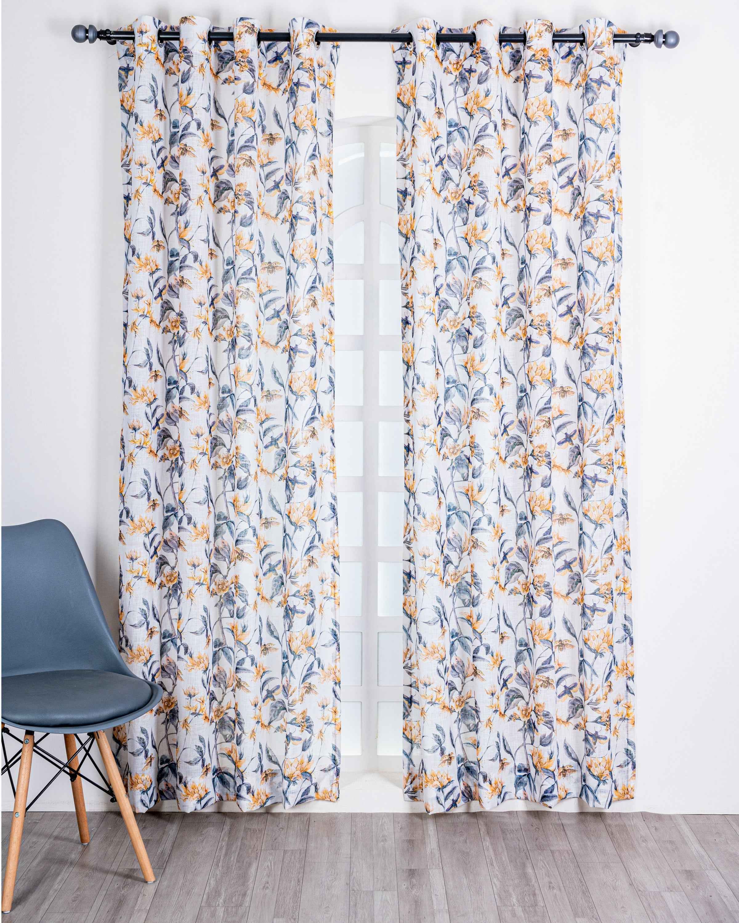 Parda online Premium Printed Linen Curtain with Soft & Durable Fabric