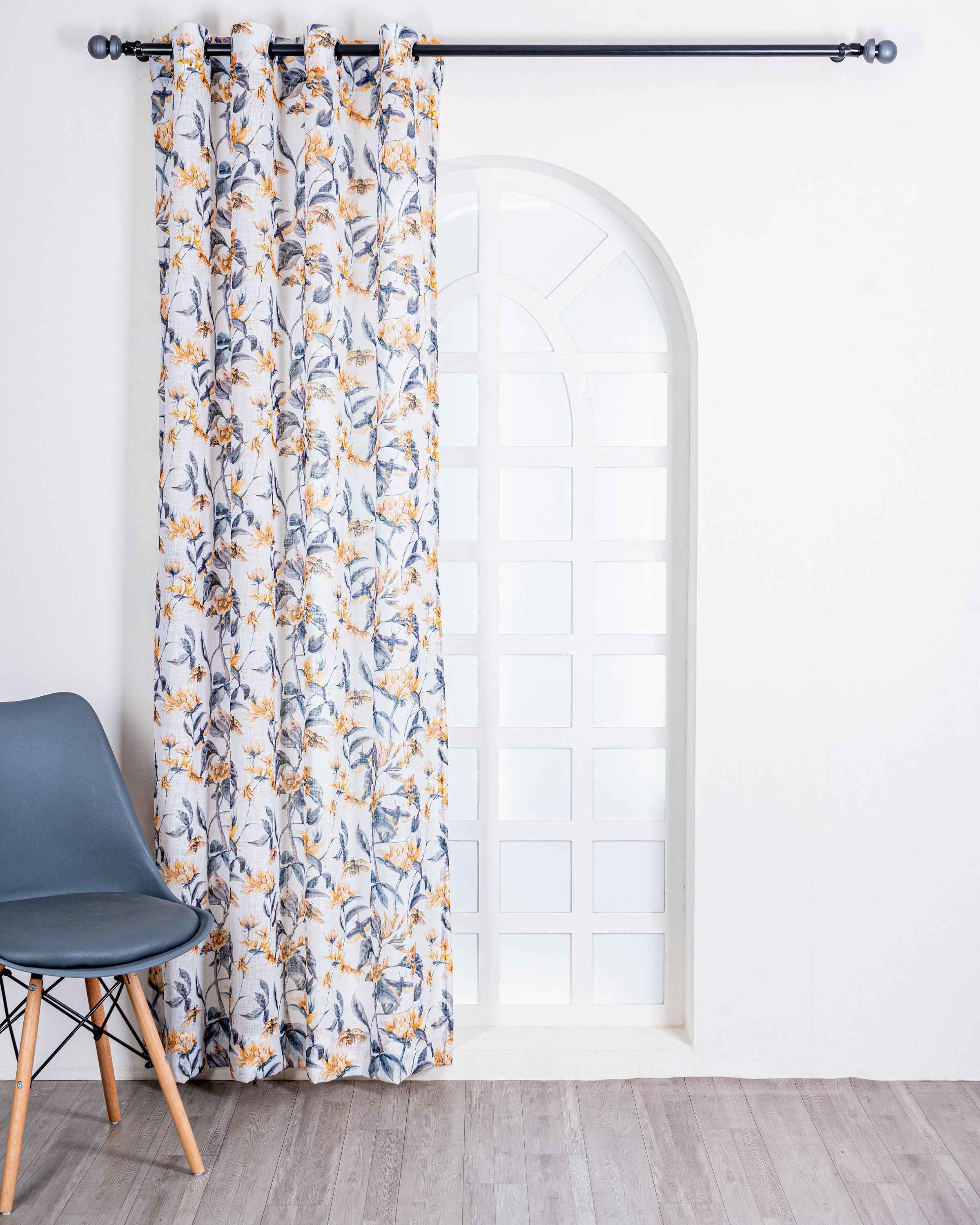 Parda online Premium Printed Linen Curtain with Soft & Durable Fabric