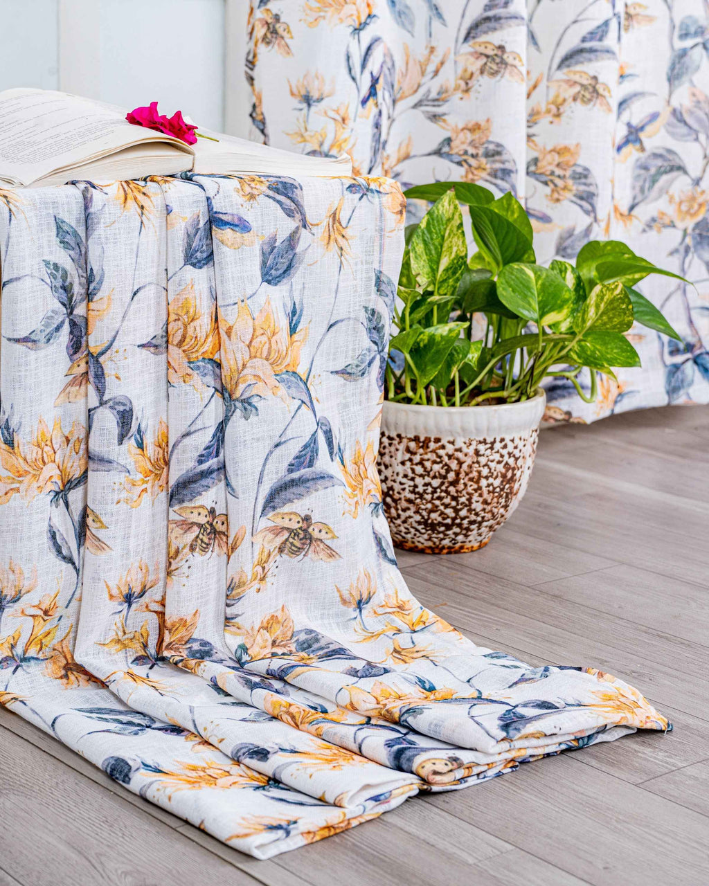 Parda online Premium Printed Linen Curtain with Soft & Durable Fabric