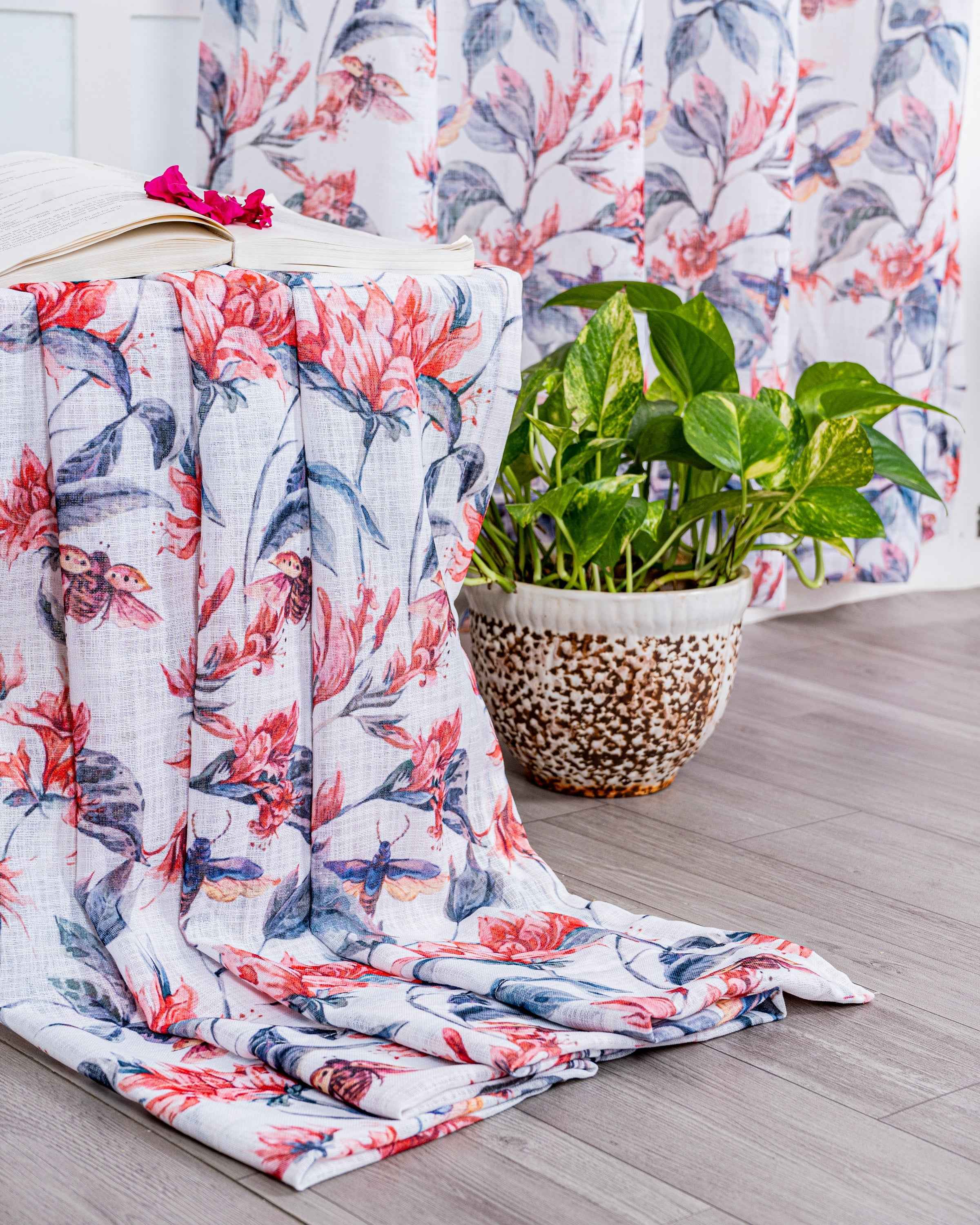 Parda online Premium Printed Linen Curtain with Soft & Durable Fabric