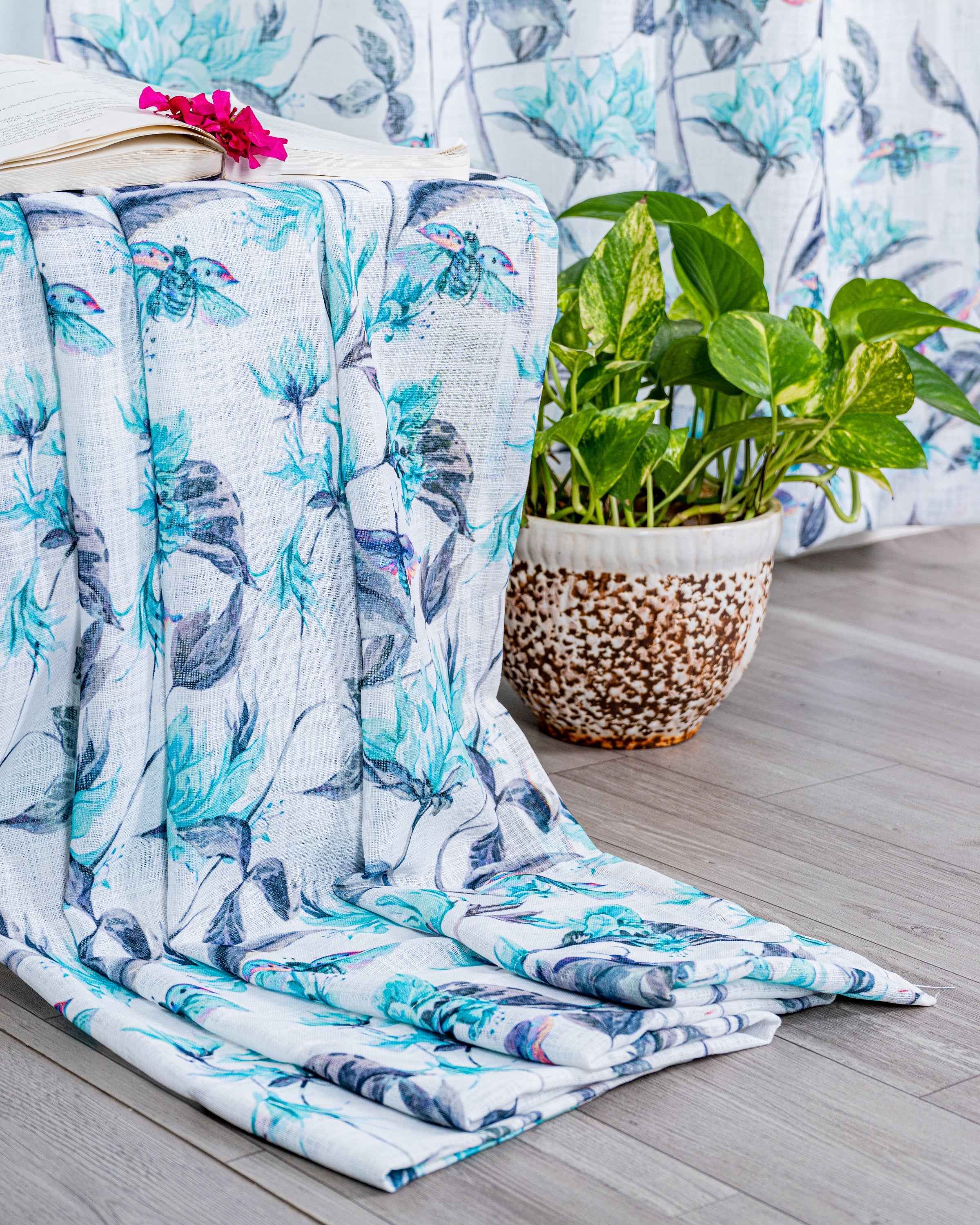 Parda online Premium Printed Linen Curtain with Soft & Durable Fabric