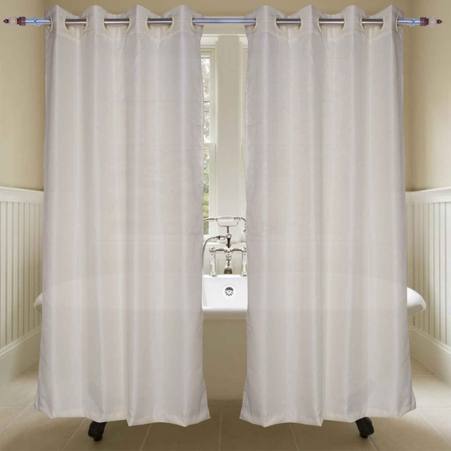 Zigzag Design Waterproof Shower Curtain