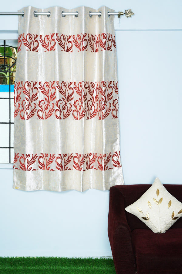Jacquard Fabric Patch Design Curtain