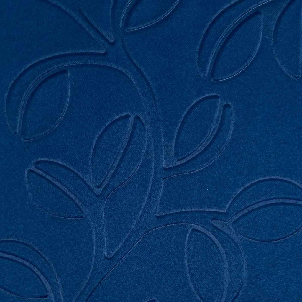 Parda Online 3 Layer Thermal Insulated Embossed Leaf Design Blackout Curtain