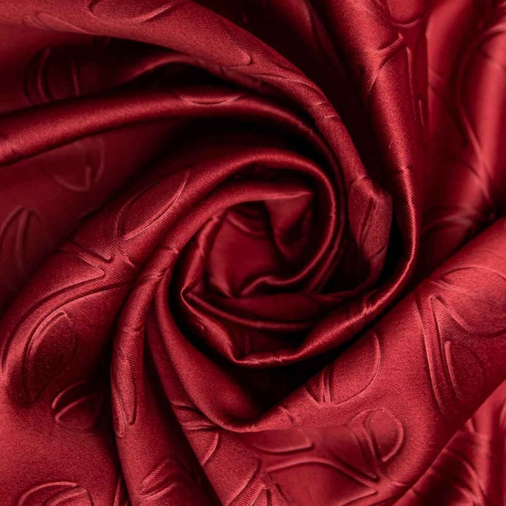 Parda Online 3 Layer Thermal Insulated Embossed Leaf Design Blackout Curtain