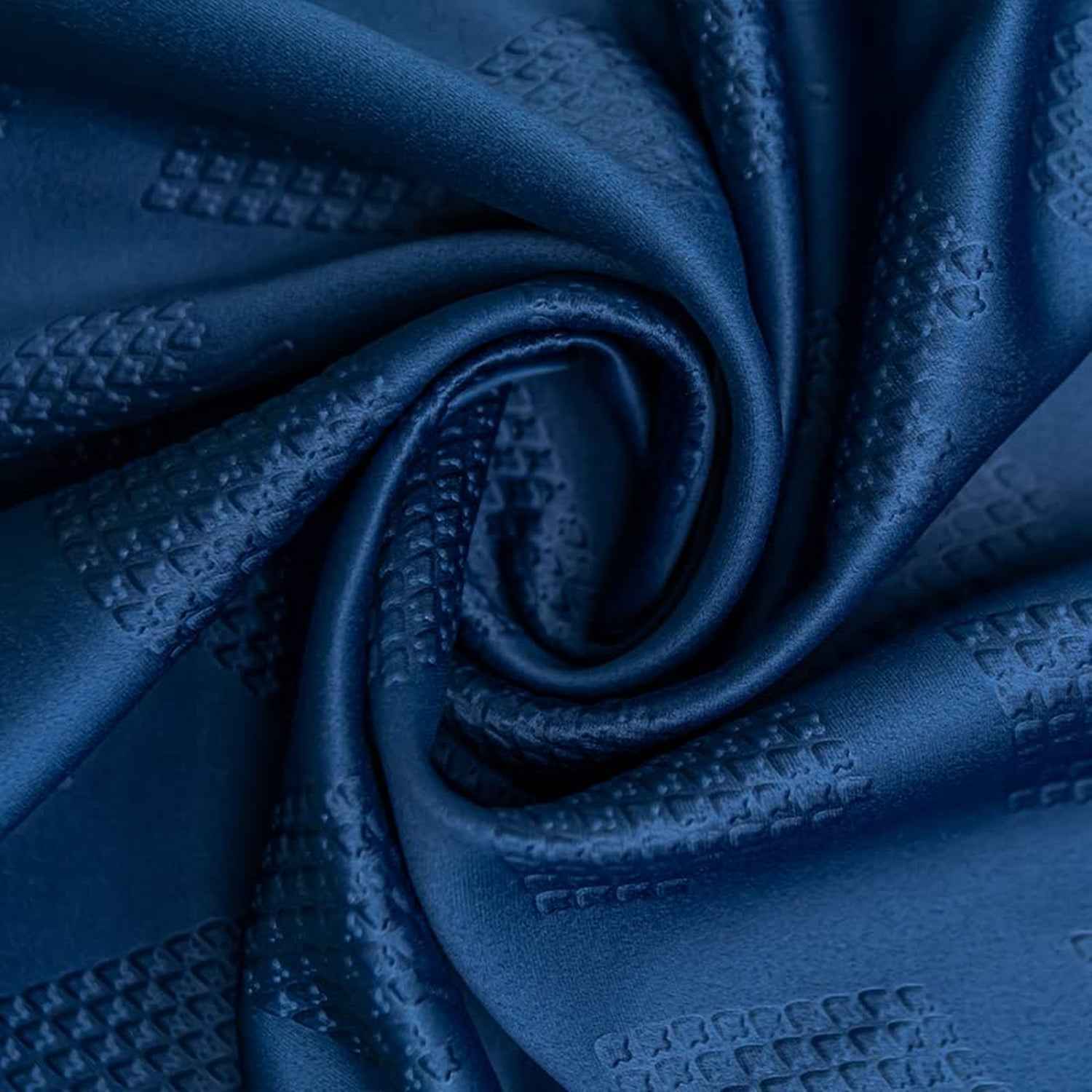 Parda Online 3 Layer Thermal Insulated Embossed Diamond Design Blackout Curtain