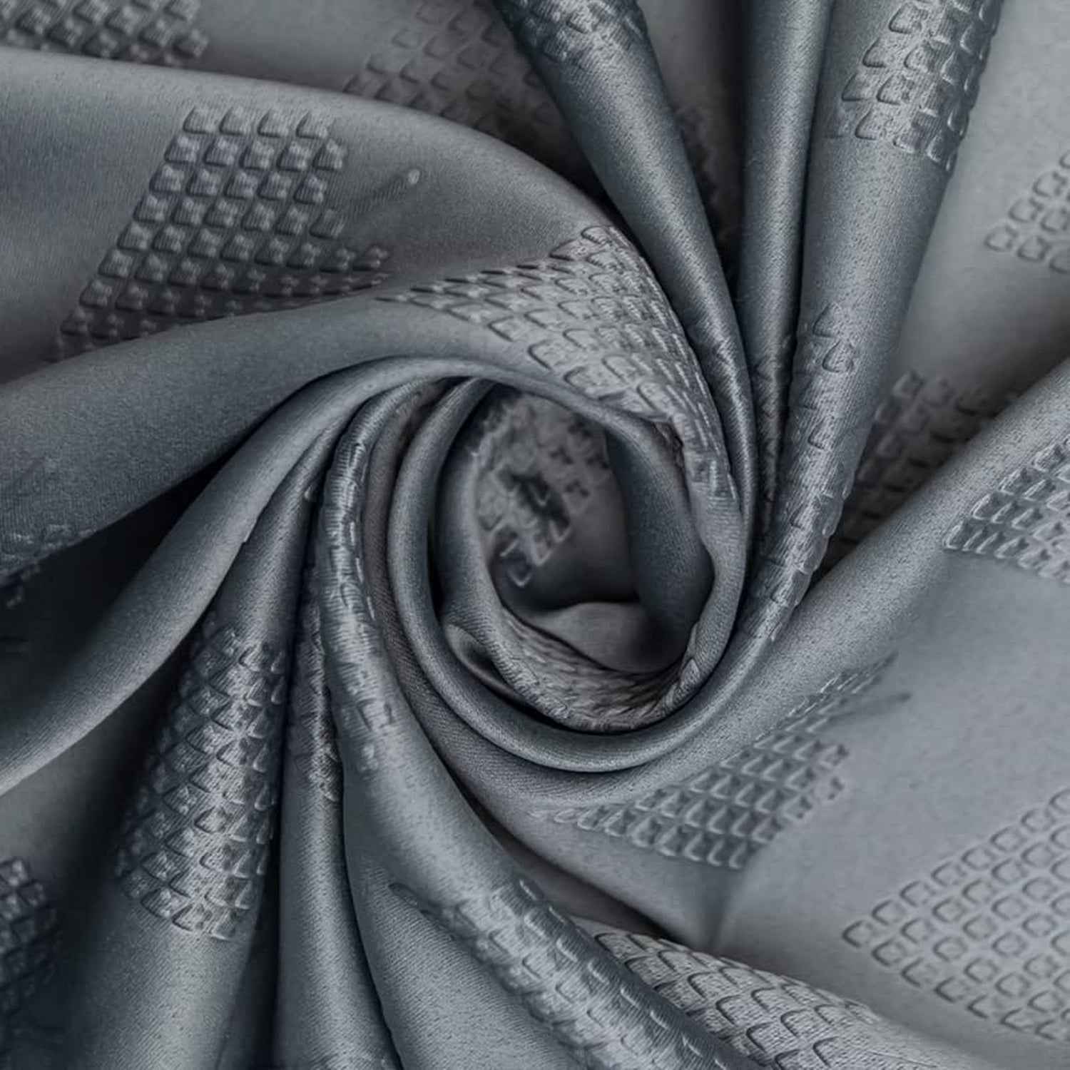 Parda Online 3 Layer Thermal Insulated Embossed Diamond Design Blackout Curtain
