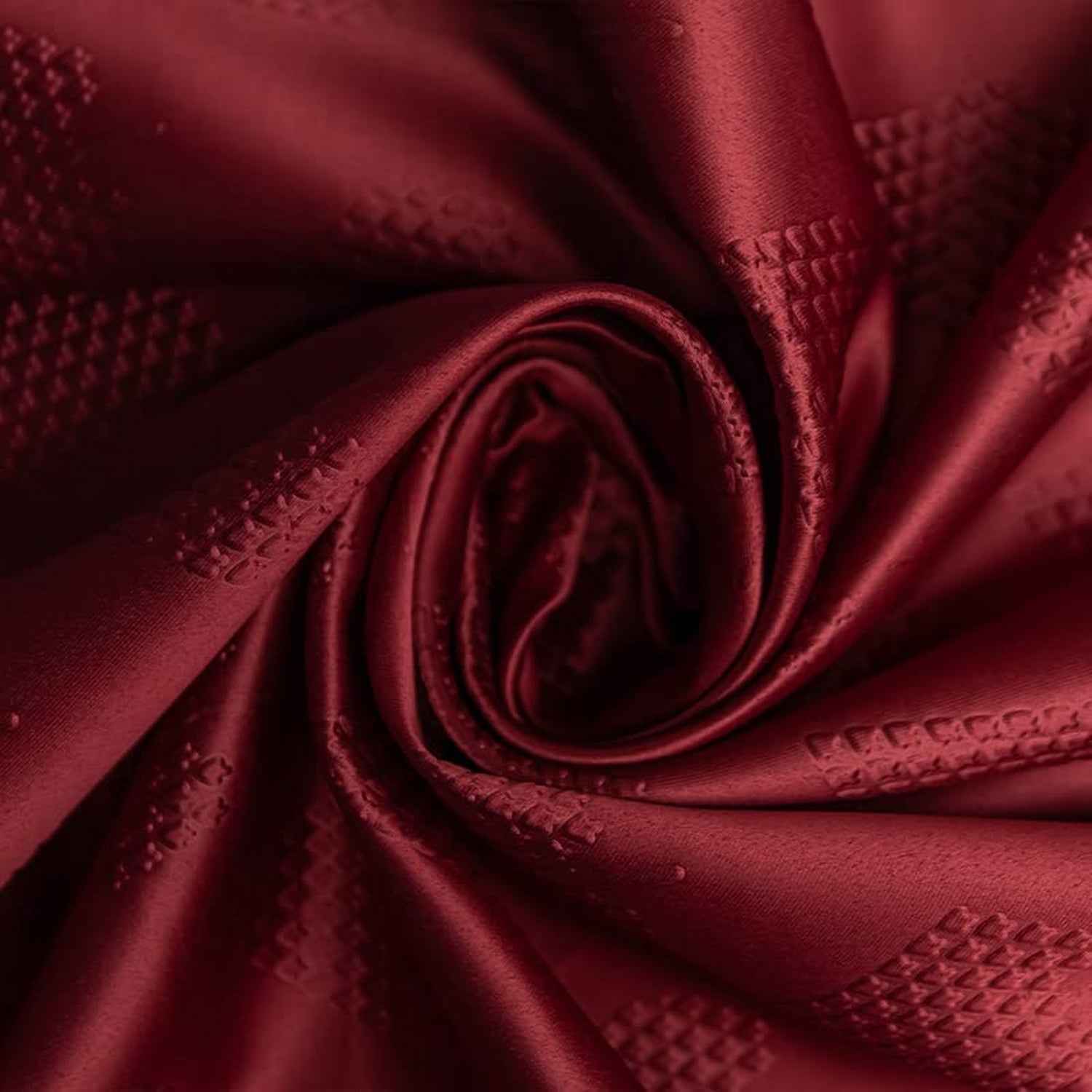 Parda Online 3 Layer Thermal Insulated Embossed Diamond Design Blackout Curtain