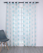 Parda online Premium Damas Design Embroidery Tissue Curtain with Soft & Durable Fabric