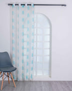 Parda online Premium Damas Design Embroidery Tissue Curtain with Soft & Durable Fabric