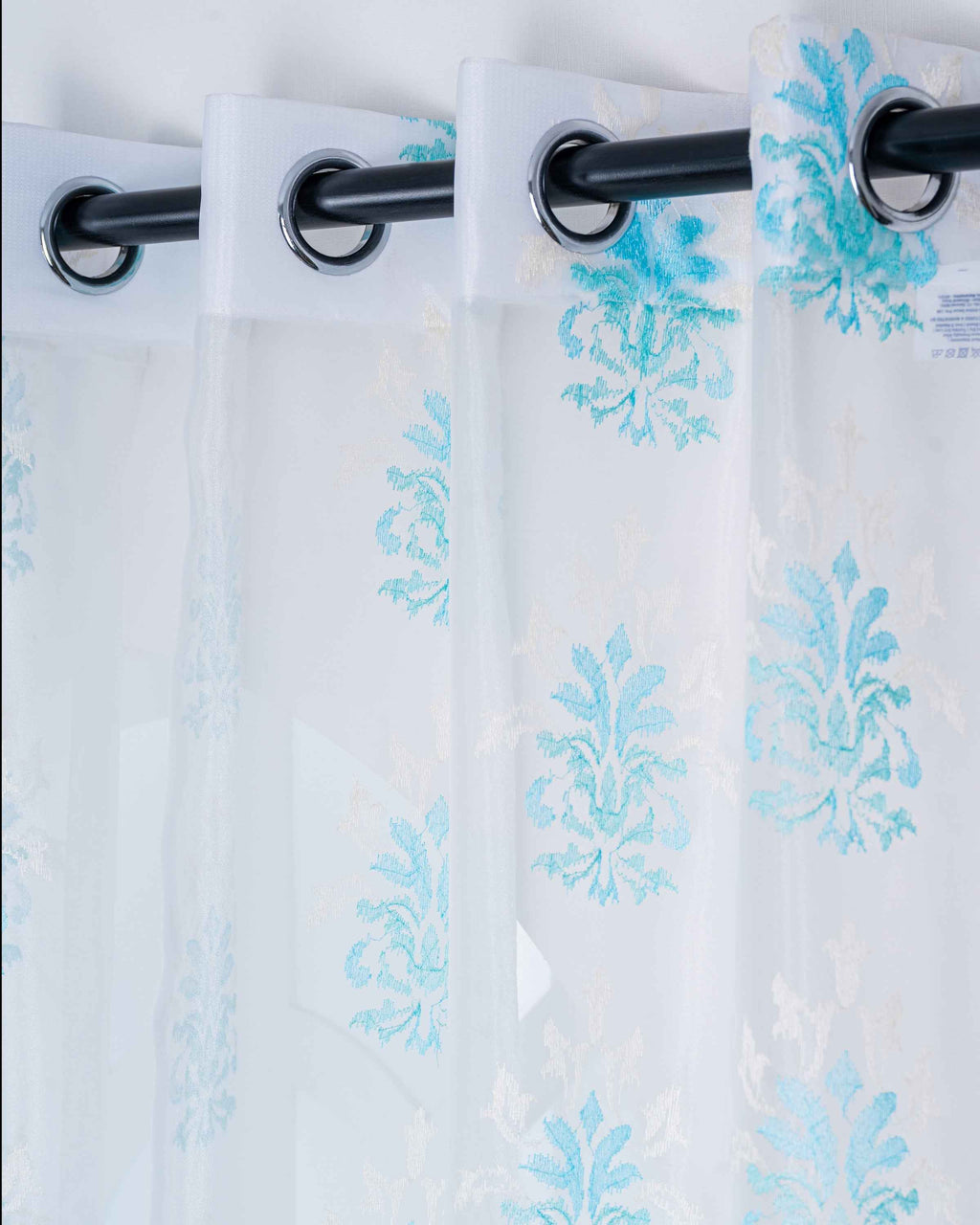 Parda online Premium Damas Design Embroidery Tissue Curtain with Soft & Durable Fabric