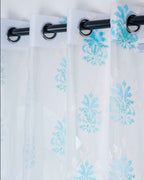 Parda online Premium Damas Design Embroidery Tissue Curtain with Soft & Durable Fabric