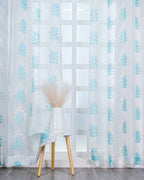 Parda online Premium Damas Design Embroidery Tissue Curtain with Soft & Durable Fabric