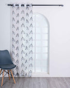 Parda online Premium Damas Design Embroidery Tissue Curtain with Soft & Durable Fabric