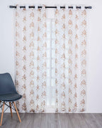 Parda online Premium Damas Design Embroidery Tissue Curtain with Soft & Durable Fabric