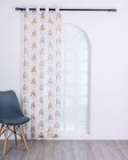 Parda online Premium Damas Design Embroidery Tissue Curtain with Soft & Durable Fabric