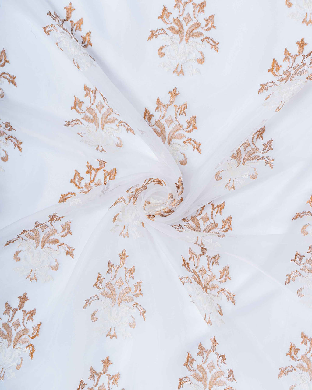 Parda online Premium Damas Design Embroidery Tissue Curtain with Soft & Durable Fabric