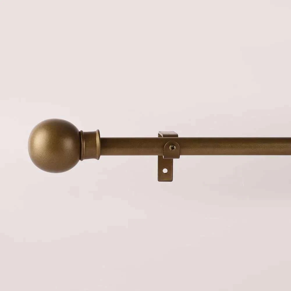 GOLD BALL FINIAL EXTENDABLE  ROD GOLD 19MM (HARDWARE INCLUDED)