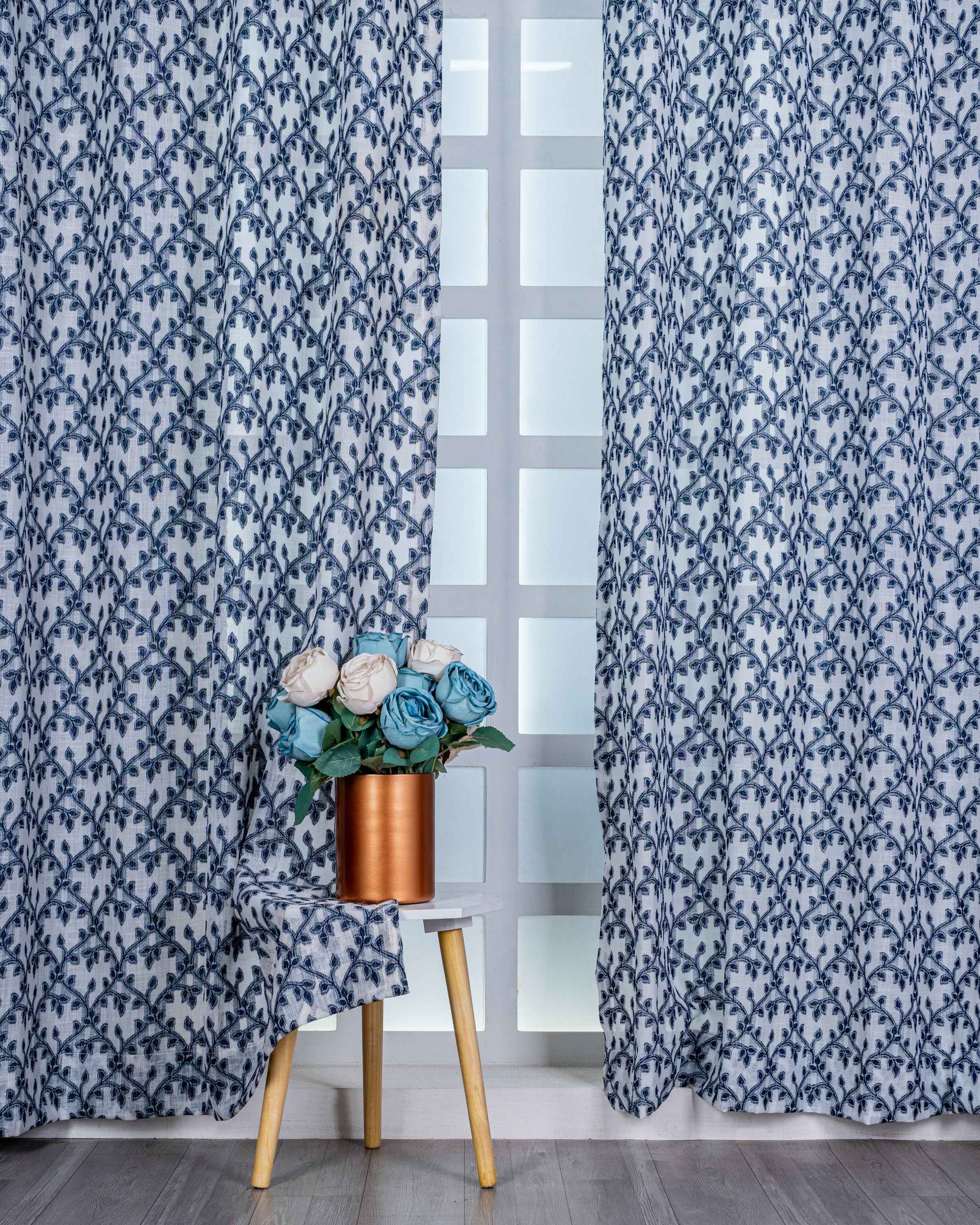 Parda online Premium Jacquard Linen Curtain with Soft & Durable Fabric