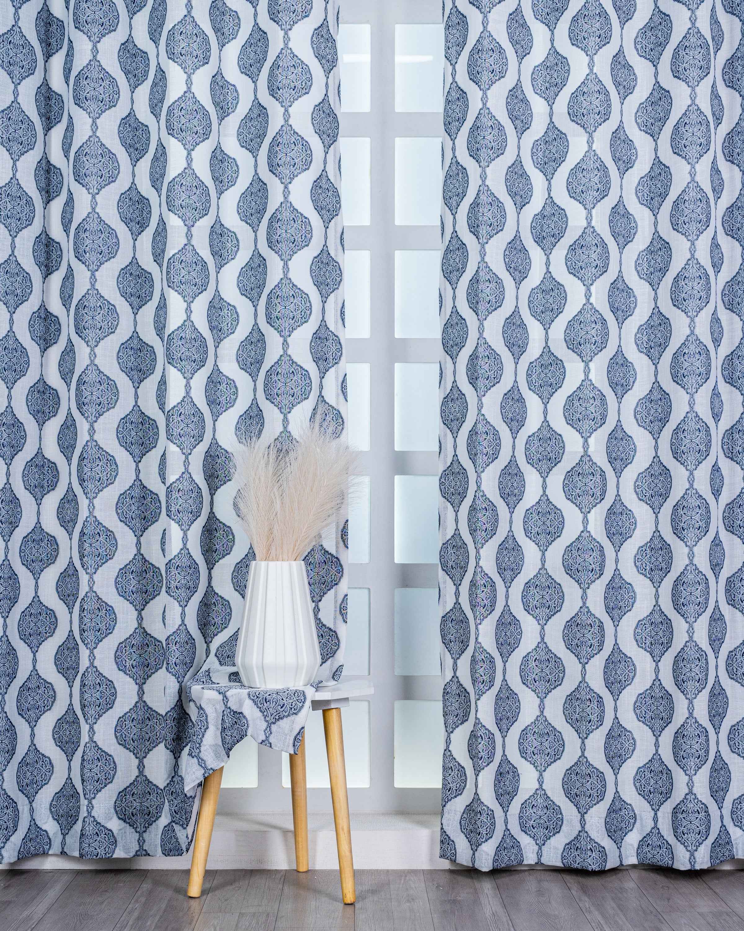 Parda online Premium Jacquard Linen Curtain with Soft & Durable Fabric
