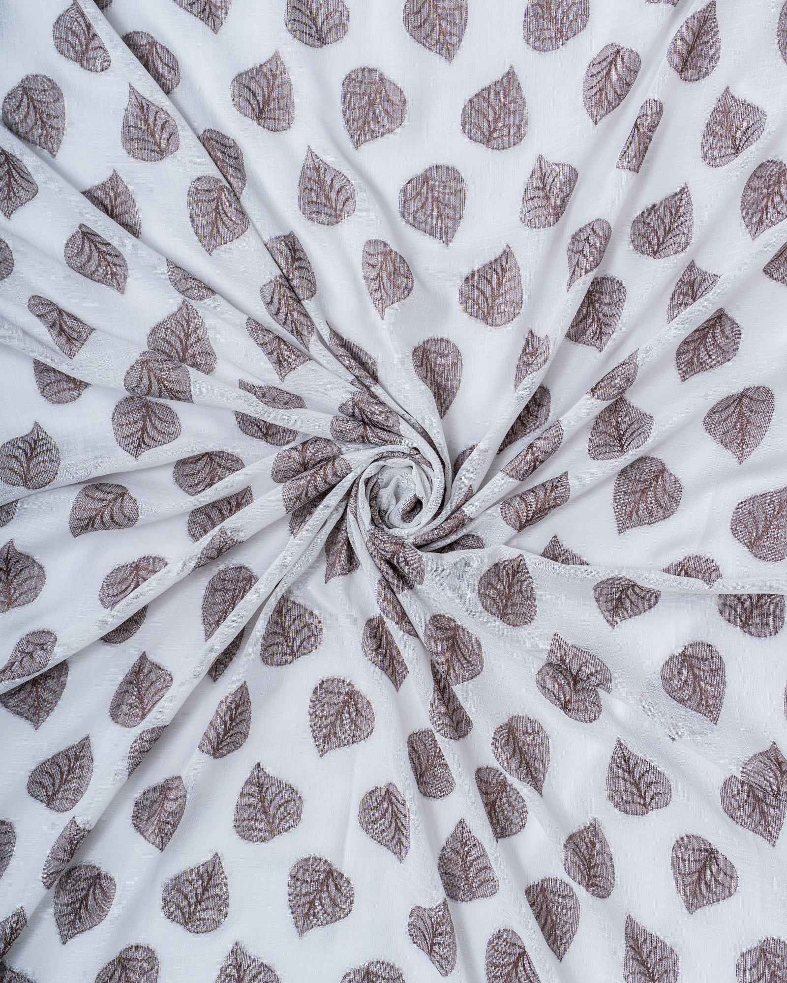 Parda online Premium Jacquard Linen Curtain with Leaf Design with Soft & Durable Fabric