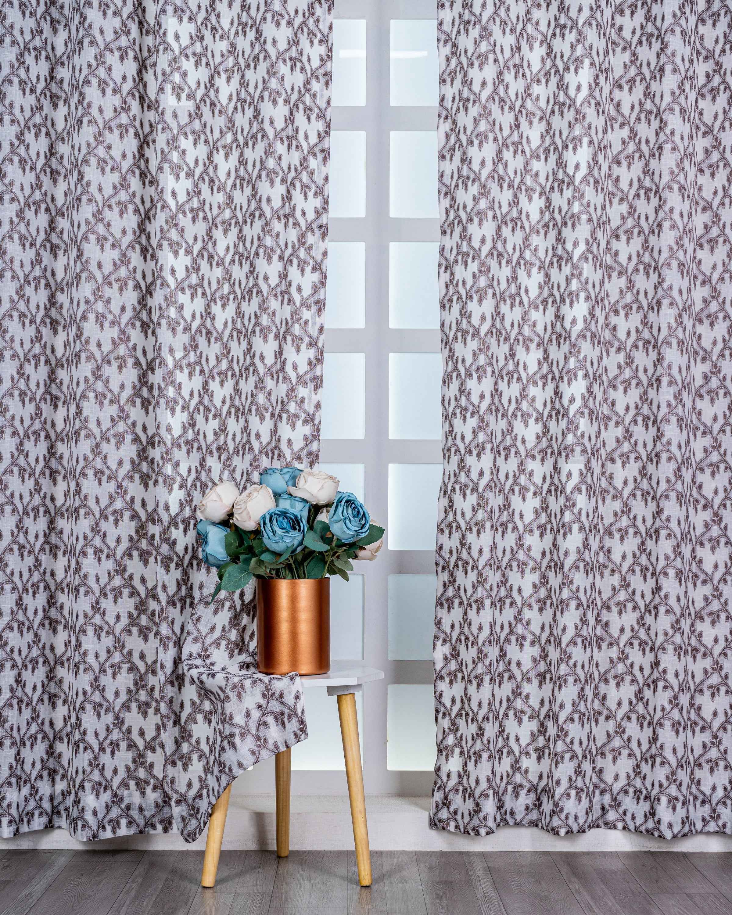Parda online Premium Jacquard Linen Curtain with Soft & Durable Fabric