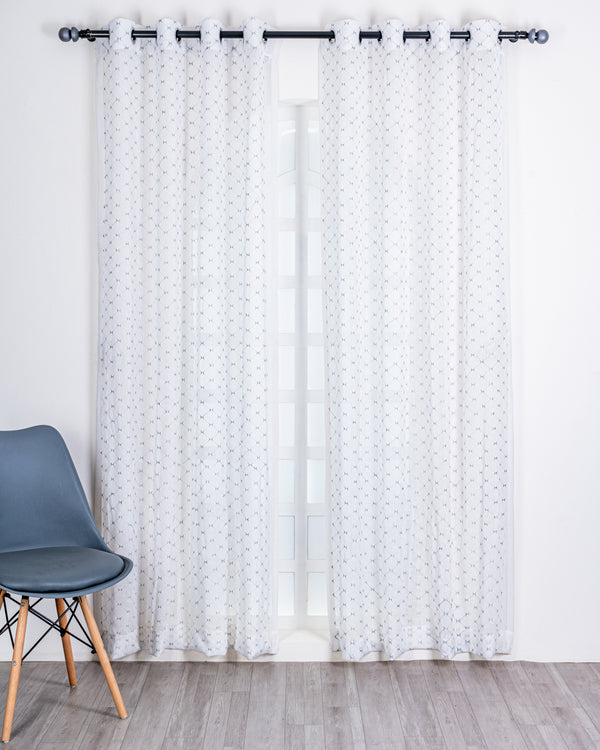 Parda online Premium Embroidery Linen Curtain with Soft & Durable Fabric