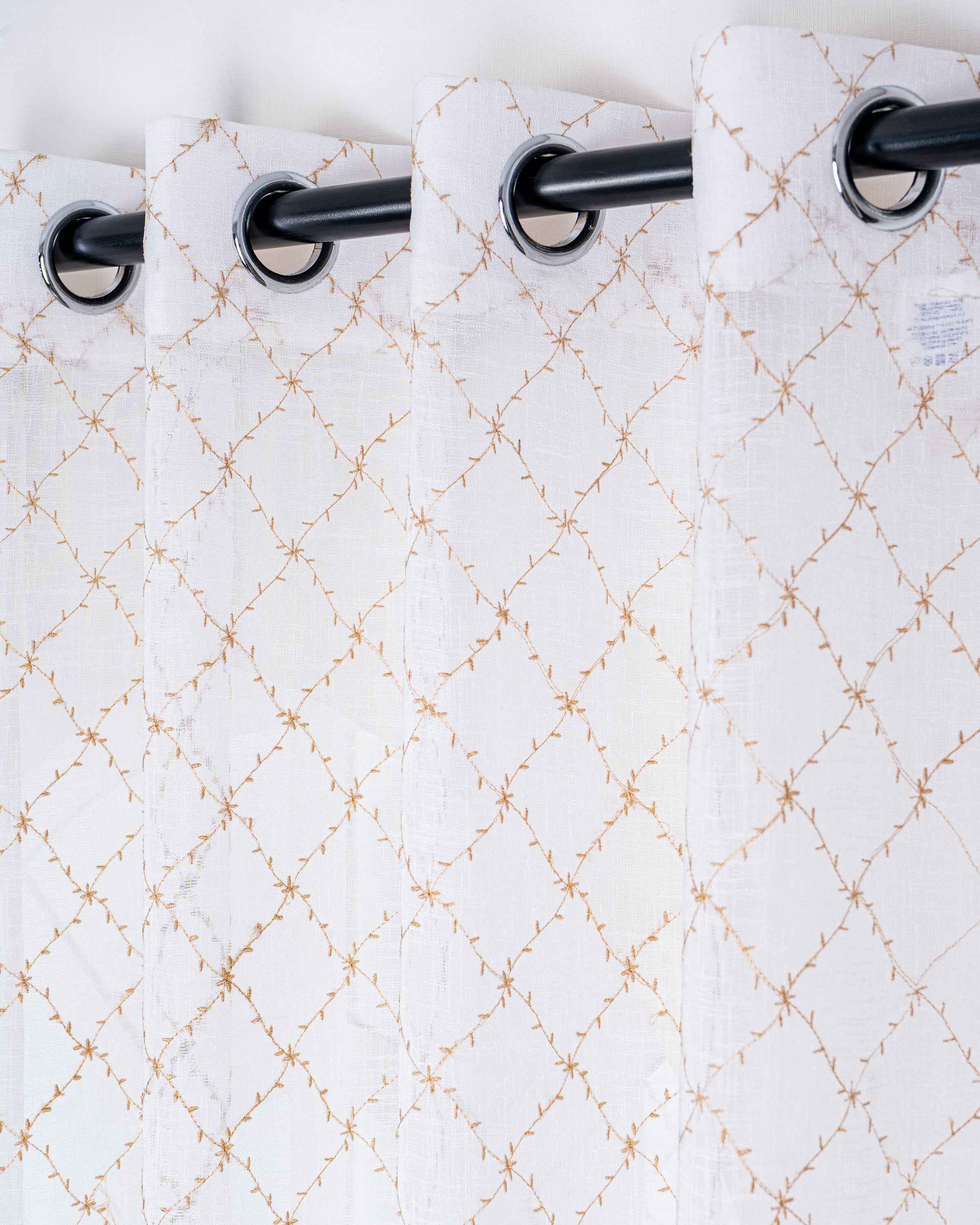 Parda online Premium Embroidery Linen Curtain with Soft & Durable Fabric - Sparkle Design