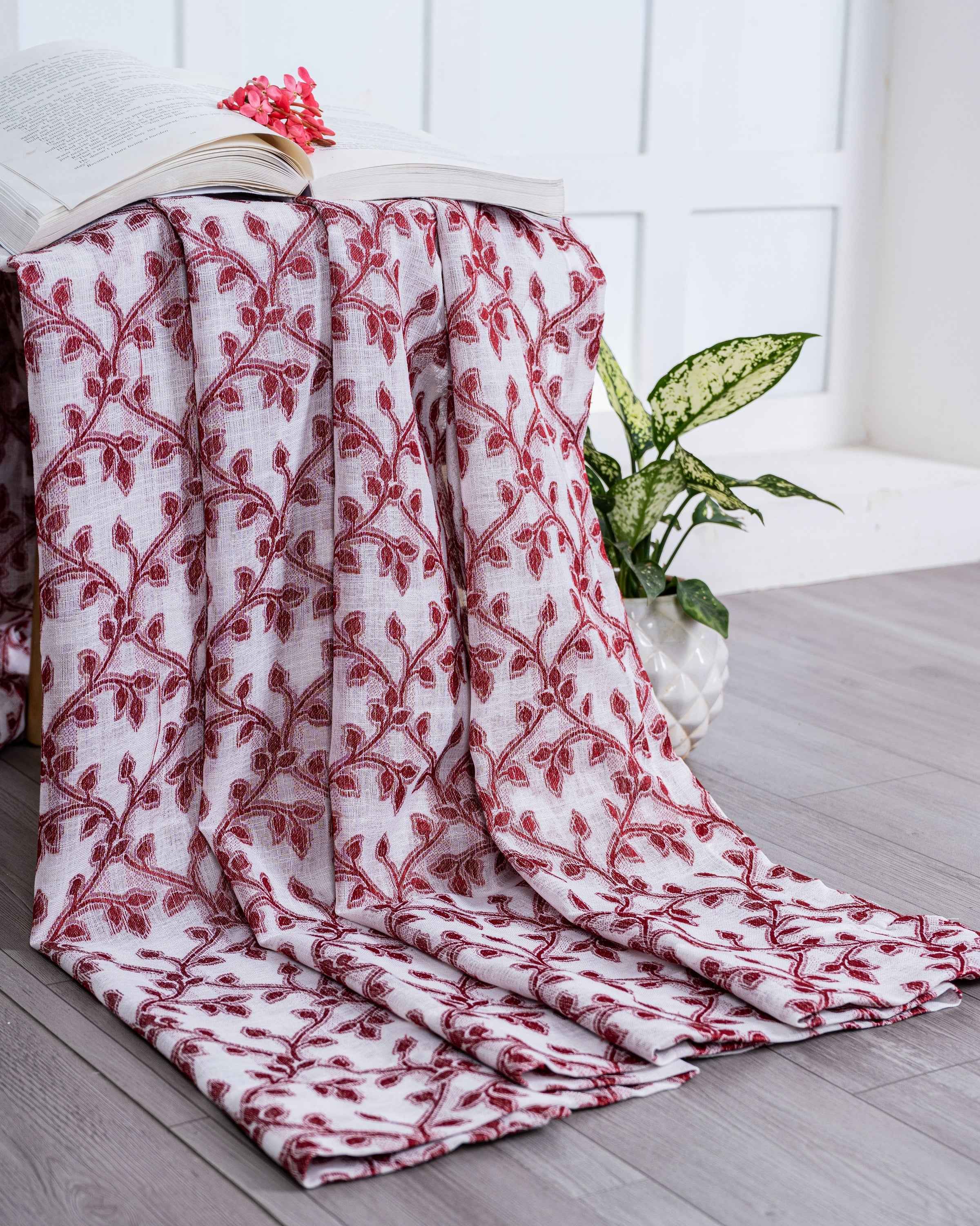 Parda online Premium Jacquard Linen Curtain with Soft & Durable Fabric