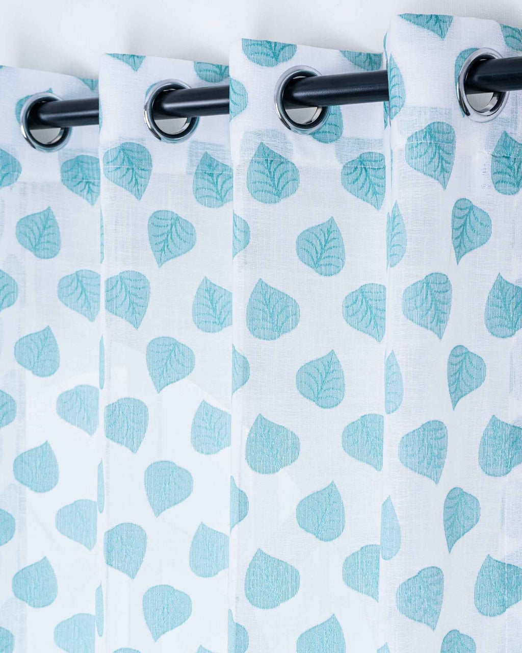 Parda online Premium Jacquard Linen Curtain with Leaf Design with Soft & Durable Fabric