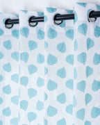 Parda online Premium Jacquard Linen Curtain with Leaf Design with Soft & Durable Fabric