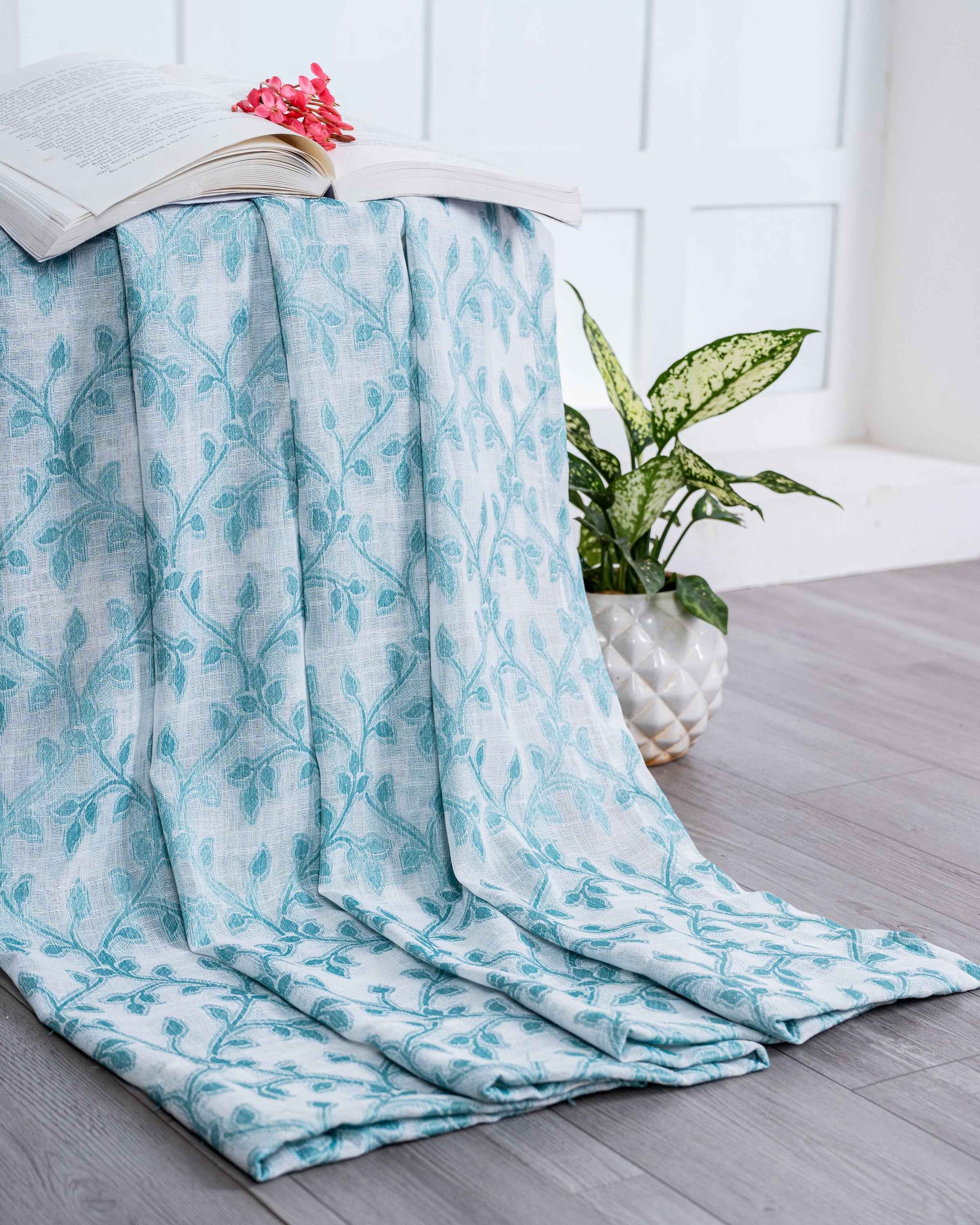 Parda online Premium Jacquard Linen Curtain with Soft & Durable Fabric