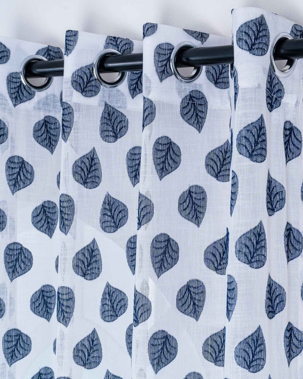 Parda online Premium Jacquard Linen Curtain with Leaf Design with Soft & Durable Fabric