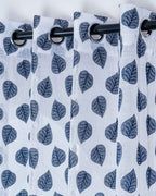 Parda online Premium Jacquard Linen Curtain with Leaf Design with Soft & Durable Fabric