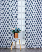 Parda online Premium Jacquard Linen Curtain with Leaf Design with Soft & Durable Fabric