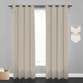 Lima  Teaxure Design Jaquard Fabric Curtain -Tan