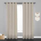 Lima  Teaxure Design Jaquard Fabric Curtain -Tan