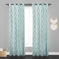 Manila  Damask Design Jaquard Fabric Curtain -Sky Blue