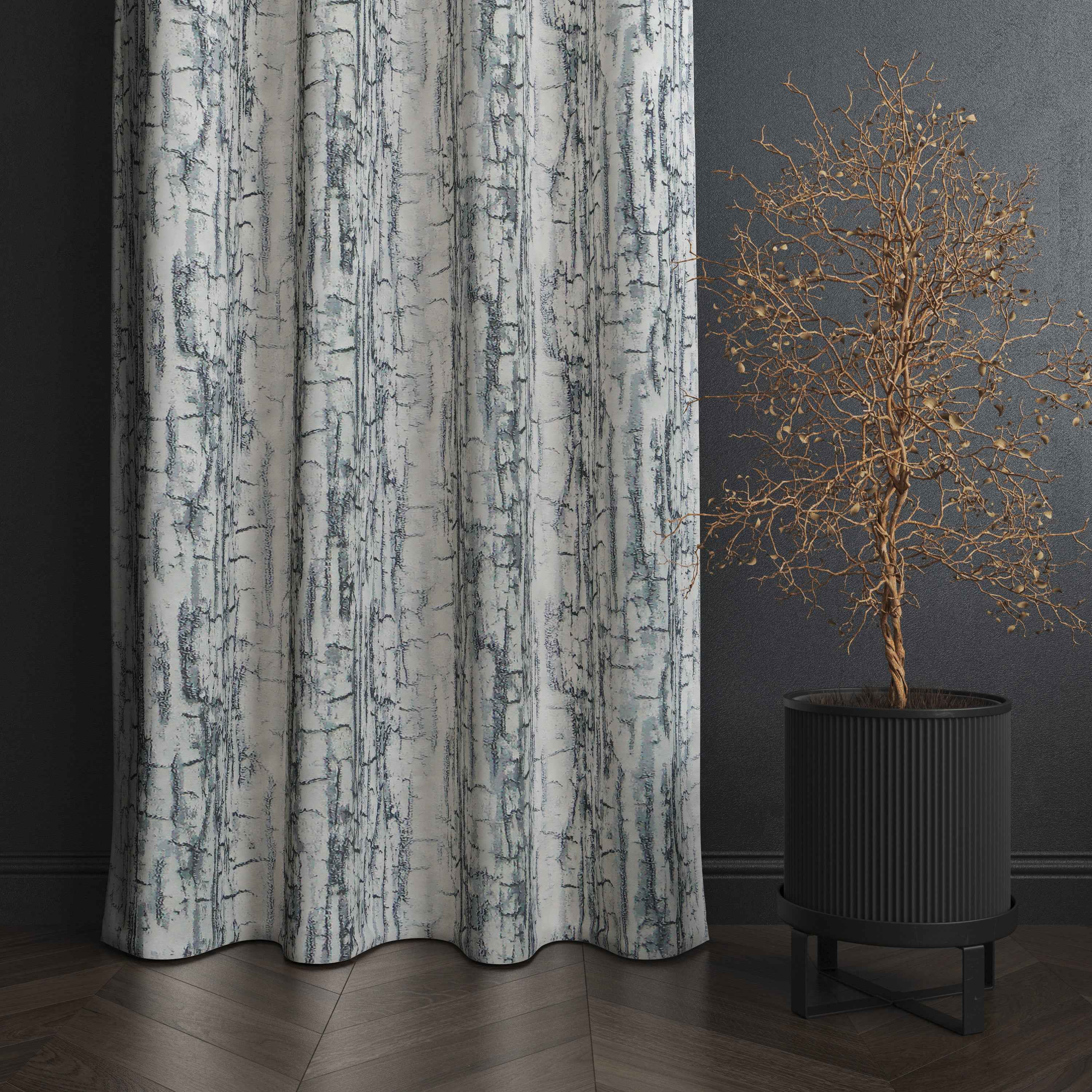 Manila  Teaxure Design Jaquard Fabric Curtain -Grey