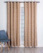 Parda Online Premium Window Curtains Lisbon Collection Soft Touch Jacquard Fabric Eyelet Top Elegant Textured Look for Living Room & Bedroom (Single Piece) .
