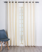 Parda Online Premium Window Curtains Lisbon Collection Soft Touch Jacquard Fabric Eyelet Top Elegant Textured Look for Living Room & Bedroom (Single Piece) .
