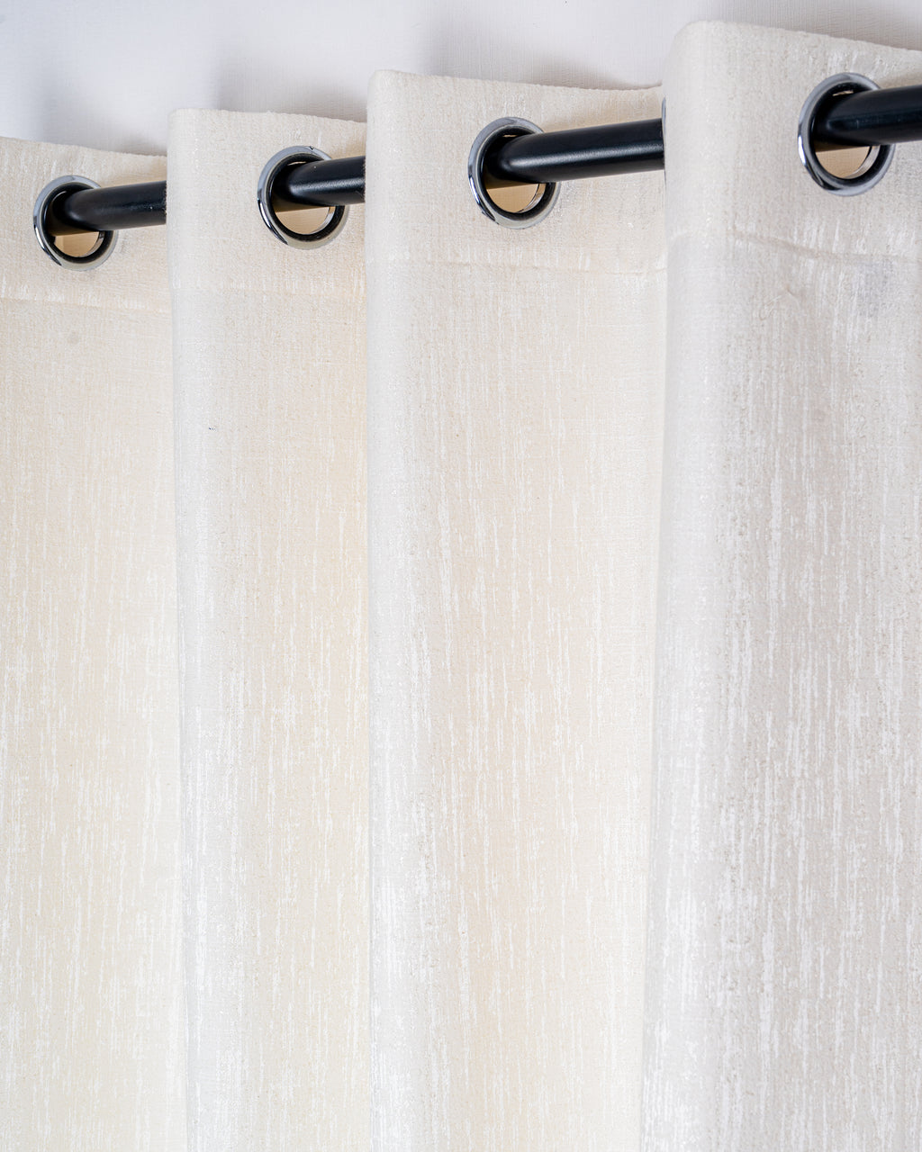 Parda Online Premium Window Curtains Lisbon Collection Soft Touch Jacquard Fabric Eyelet Top Elegant Textured Look for Living Room & Bedroom (Single Piece) .