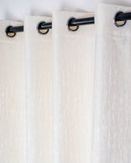 Parda Online Premium Window Curtains Lisbon Collection Soft Touch Jacquard Fabric Eyelet Top Elegant Textured Look for Living Room & Bedroom (Single Piece) .