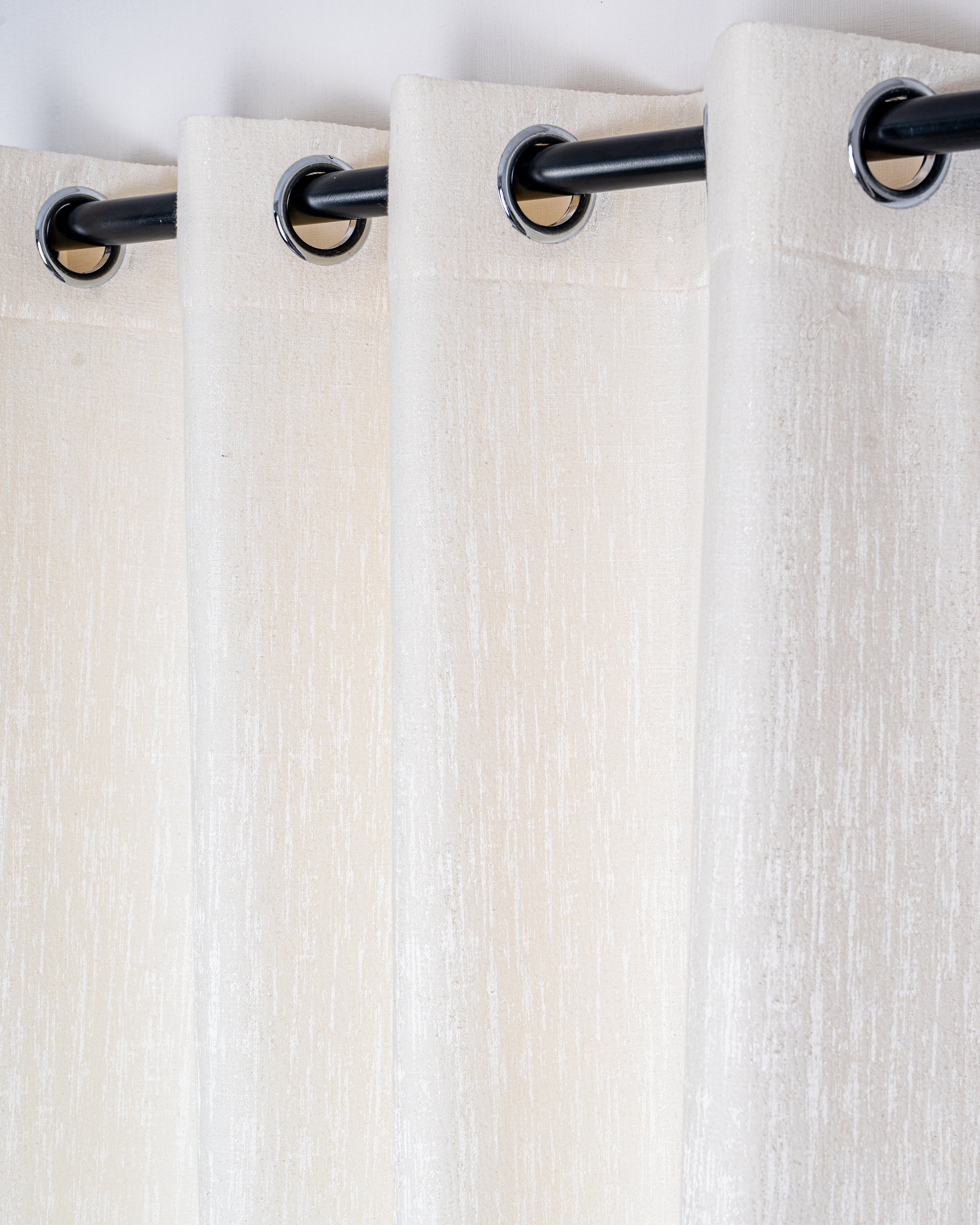 Parda Online Premium Window Curtains Lisbon Collection Soft Touch Jacquard Fabric Eyelet Top Elegant Textured Look for Living Room & Bedroom (Single Piece) .