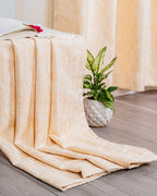 Parda Online Premium Window Curtains Lisbon Collection Soft Touch Jacquard Fabric Eyelet Top Elegant Textured Look for Living Room & Bedroom (Single Piece) .