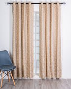 Parda Online Premium Window Curtains Lisbon Collection Soft Touch Jacquard Fabric Eyelet Top Elegant Textured Look for Living Room & Bedroom (Single Piece) .