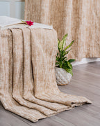 Parda Online Premium Window Curtains Lisbon Collection Soft Touch Jacquard Fabric Eyelet Top Elegant Textured Look for Living Room & Bedroom (Single Piece) .