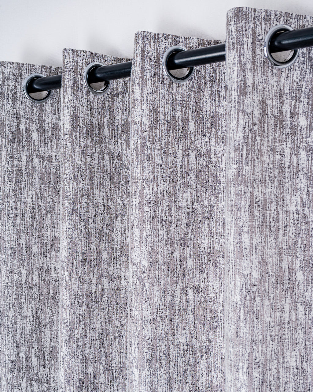 Parda Online Premium Window Curtains Lisbon Collection Soft Touch Jacquard Fabric Eyelet Top Elegant Textured Look for Living Room & Bedroom (Single Piece) .